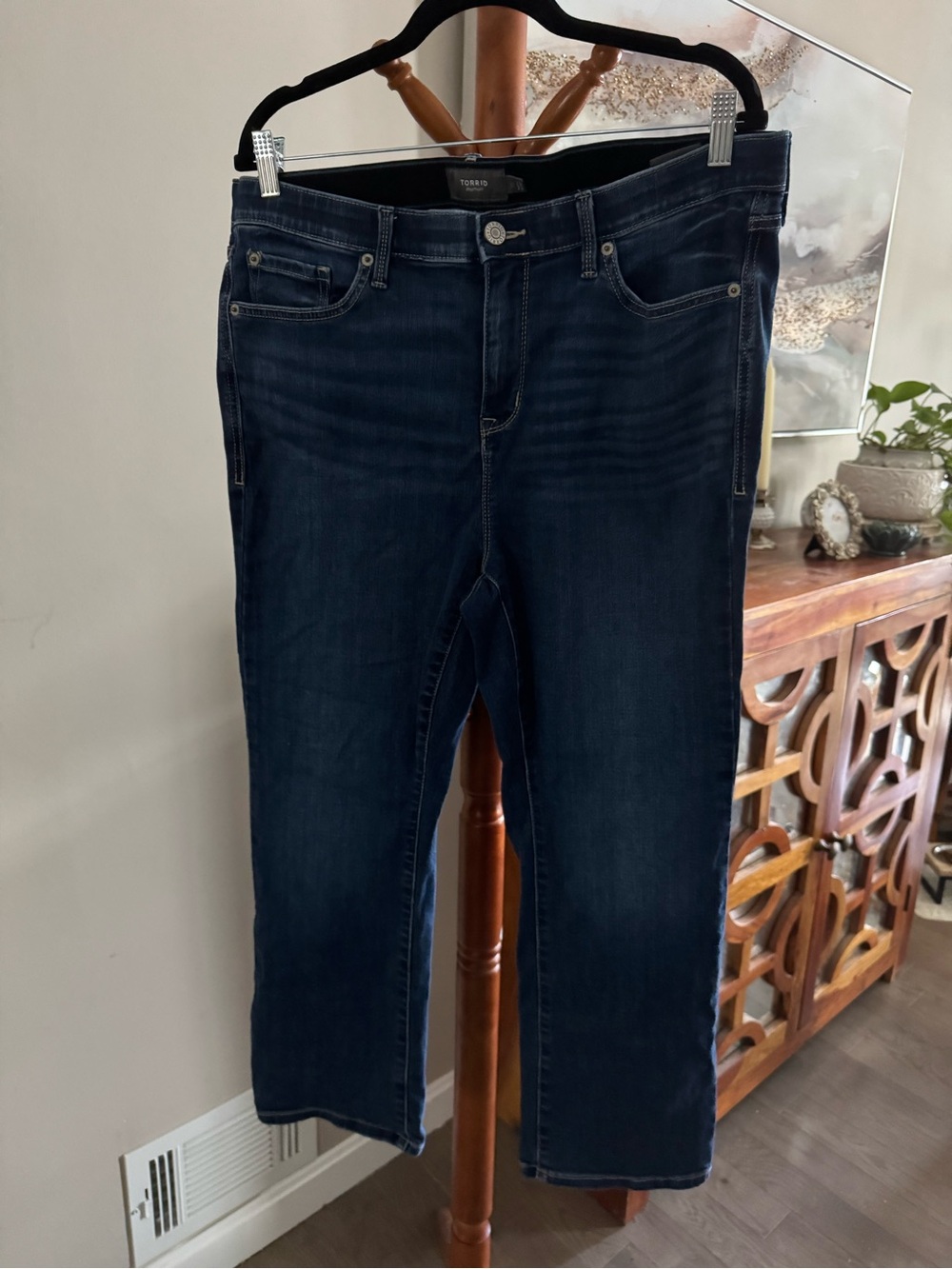 Torrid Size 16 Stretch Cropped Flare Jeans Spring Summer Denim Casual Plus Size